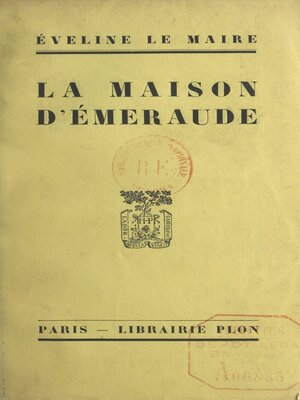 cover image of La maison d'émeraude